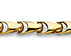 5.1mm 14k Yellow Gold Men's Fancy Bullet Link Chain Bracelet 8.5in thumb 1