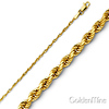 1mm 14K Yellow Gold Diamond-Cut Rope Chain Necklace 16-24in thumb 0
