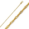 1.2mm 14K Yellow Gold Singapore Chain Necklace 16-22in thumb 0