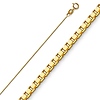 0.5mm 14K Yellow Gold Box Link Chain Necklace 16-22in thumb 0