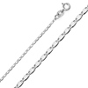 1.3mm 14K White Gold Valentino Chain Necklace 16-22in thumb 0