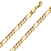 6mm 18K Yellow Gold Men's Figaro Link Chain Necklace 18-30in thumb 0