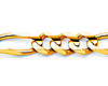 6mm 18K Yellow Gold Men's Figaro Link Chain Necklace 18-30in thumb 1