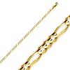 2.5mm 14K Yellow Gold Figaro Link Chain Bracelet 7in thumb 0