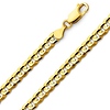 7mm 14K Yellow Gold Men's Concave Curb Cuban Link Chain Necklace 20-30in thumb 1