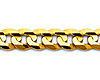 6mm 18K Yellow Gold Men's Concave Curb Cuban Link Chain Necklace thumb 1
