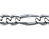 6mm 14K White Gold Men's Figaro Link Chain Necklace 20-30in thumb 1