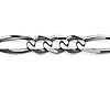 4mm 14K White Gold Figaro Link Chain Necklace 16-30in thumb 1