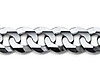 7mm 18K White Gold Men's Concave Curb Cuban Link Chain Necklace 22-30in thumb 1