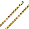 4.5mm 14K Yellow Gold Men's Diamond-Cut Rope Chain Necklace - Heavy 20-26in thumb 0