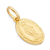 Virgin Mary Miraculous Medal Pendant in 14K Yellow Gold - Mini thumb 0
