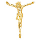 Medium Floating Jesus Body Crucifix Pendant in 14K Yellow Gold thumb 1