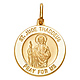 St. Jude Thaddeus Round Medal Pendant in 14K Yellow Gold - Petite thumb 1
