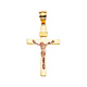 Classic 14K Two-Tone Gold Crucifix Pendant thumb 1