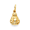 Happy Laughing God Hotei Buddha Pendant in 14K Yellow Gold - Petite thumb 0