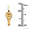 Traditional Key Pendant in 14K Yellow Gold - Mini thumb 1
