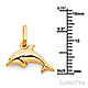 Mini Jumping Dolphin Necklace with Singapore Chain - 14K Yellow Gold 16-22in thumb 1