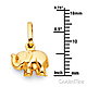 Junior Elephant Charm Pendant in 14K Yellow Gold - Mini thumb 1
