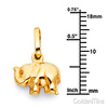 Junior Elephant Charm Pendant in 14K Yellow Gold - Mini thumb 1