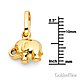 Baby Elephant Charm Pendant in 14K Yellow Gold - Mini thumb 1
