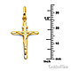 Small Tapered Crucifix Pendant in 14K Yellow Gold - Classic thumb 2