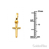 Mini Cross Charm Pendant in 14K Yellow Gold - Classic thumb 1