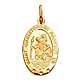 St. Christopher Oval Medal Necklace with Diamond-Cut Chain - 14K Yellow Gold (16-24in) thumb 1