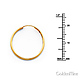 14K Yellow Gold Polished Endless Small Hoop Earrings - 1.5mm x 0.8 inch thumb 1