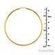 14K Yellow Gold Polished Endless Extra Large Hoop Earrings - 2mm x 2.6 inch thumb 1