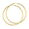 14K Yellow Gold Polished Endless Extra Large Hoop Earrings - 2mm x 2.6 inch thumb 0