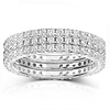 3-Piece Cubic Zirconia CZ Eternity Ring Set in Sterling Silver thumb 1