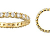 2.5mm Scalloped Prong CZ Eternity Ring in 14K Yellow Gold thumb 1