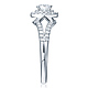 14K White Gold Round-Cut Split Shank Halo CZ Engagement Ring thumb 2