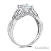 Woven Trellis 1-CT Princess-Cut CZ Engagement Ring in 14K White Gold thumb 1