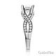 Woven Trellis 1-CT Princess-Cut CZ Engagement Ring in 14K White Gold thumb 2