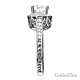 Antique-Style Halo 1-CT Princess CZ Engagement Ring in 14K White Gold 2ctw thumb 2