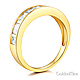 8-Stone Channel Princess CZ Wedding Band in 14K Yellow Gold 1.3ctw thumb 1