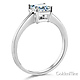 1-CT Basket Prong Princess-Cut Solitaire CZ Engagement Ring in 14K White Gold thumb 1