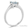 1-CT Basket Prong Princess-Cut Solitaire CZ Engagement Ring in 14K White Gold thumb 1