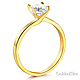 Bypass 1-CT Round-Cut CZ Engagement Ring Solitaire in 14K Yellow Gold thumb 1