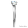 1-CT 4-Prong Round-Cut Solitaire CZ Engagement Ring in 14K White Gold thumb 2