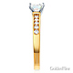 Cathedral-Set 1-CT Round-Cut CZ Engagement Ring in Two-Tone 14K Yellow Gold thumb 2