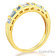 1.25 CT Princess-Cut & Side Baguette CZ Wedding Ring Set in 14K Yellow Gold thumb 5