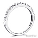 Squared Halo Baguette & Round-Cut CZ Wedding Ring Set in 14K White Gold thumb 5