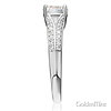 Split Shank Cathedral Knife-Edge 1-CT Round-Cut CZ Engagement Ring in 14K White Gold thumb 2