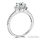 Square Halo 1.25CT Round-Cut CZ Engagement Ring in 14K White Gold thumb 1