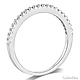 Square Halo 1.25CT Round-Cut CZ Wedding Ring Set in 14K White Gold thumb 5