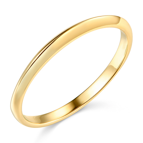 1.5mm Knife-Edge Wedding Band in 14K Yellow Gold Solid