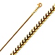 1.5mm 18K Yellow Gold Franco Chain Necklace 16-30in thumb 0