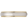 4mm Two-Tone 18K Gold Edge Platinum Comfort-Fit Ring by Benchmark